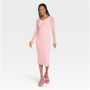 Black History Month Women's XS House of Aama Sweetheart Neck A-Line Dress - Pink
